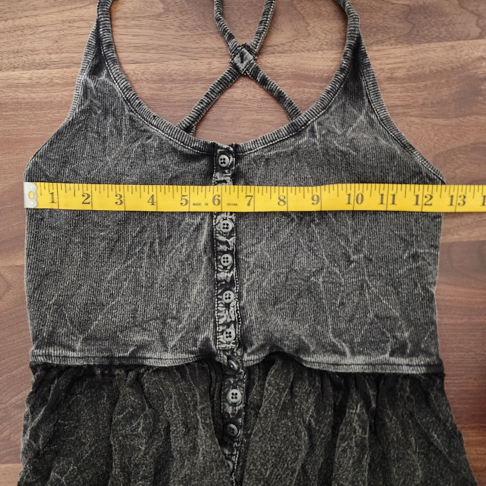 Ecote Moonbeam Button Front Black Tank Dress - Picture 7 of 8